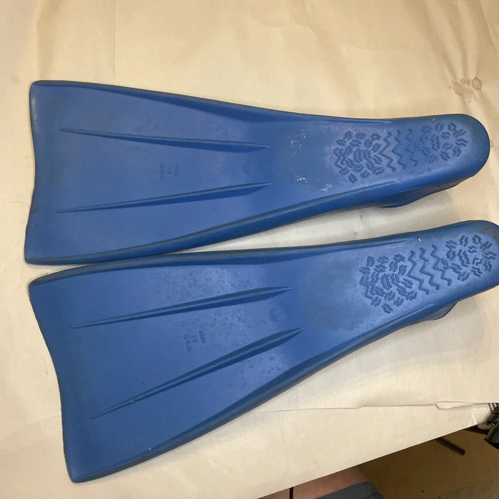 Swim Dive Fins | Oceanways Professional 5-7 #472 | Made in USA Blue Rubber‎